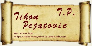 Tihon Pejatović vizit kartica